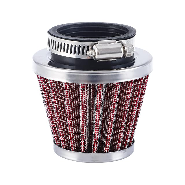 Roter Aufsteckluftfilter CarBole mit Spritzschutz