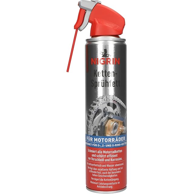 Sechserpack Kettenspray NIGRIN MOTO-BIKE zu je 400 ml