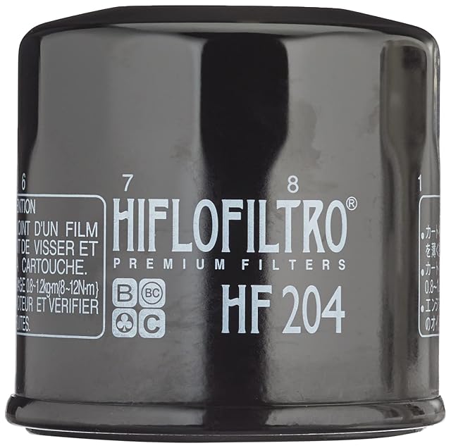 Schwarzer Anschraub-Ölfilter HifloFiltro HF204