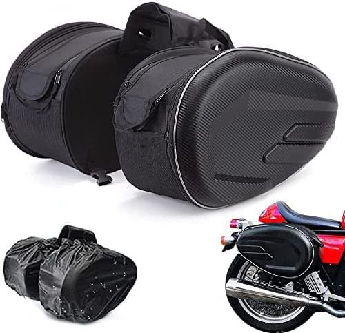 Weiche Oxford-Satteltaschen JFG RACING an einem Motorrad montiert